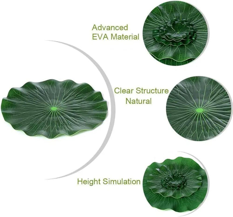 Superdream Artificial Realistic Lily Pads Floating Scenery Lotus Pods for Pool Decoration Aquarium Fish Pond Water Decorative (15 Pack) by GreenHaven Gardens