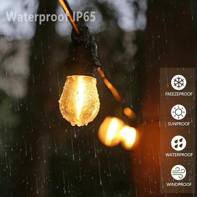 S14 Replacement LED Light Bulbs, Shatterproof & Waterproof 1W S14 LED Bulbs, E26 Base Patio Edison LED Light Bulbs for Outdoor String Lights , Warm White 2200K Plastic 70ML Non-Dimmable 30 Pack by GreenHaven Gardens