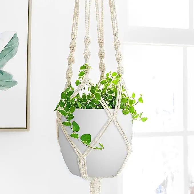 Plant Pots 8 Inch Set of 2, Flower Pots with Multi Mesh Drainage Holes, Planters for Indoor Outdoor Garden Plants and Flowers (White) by GreenHaven Gardens