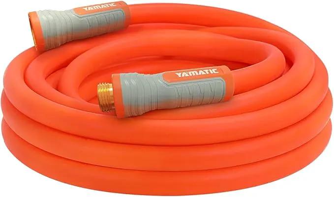 YAMATIC Heavy Duty Garden Hose 5/8 in x 30 ft with Swivel Fitting, Super Flexible Water Hose, All-weather, Lightweight, Burst 600 PSI by GreenHaven Gardens
