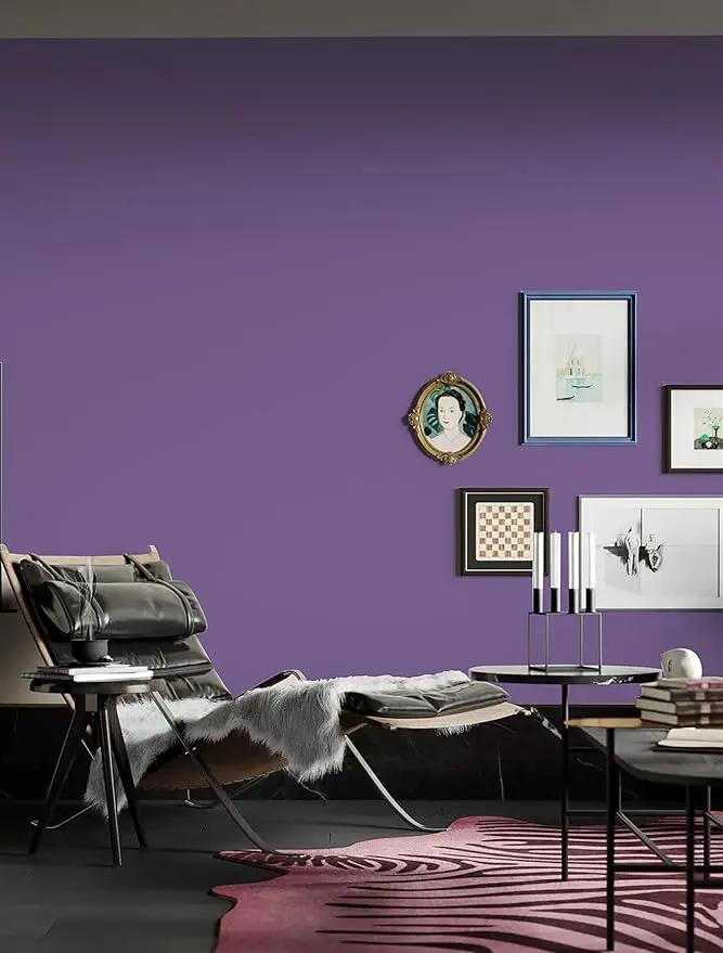 Dimoon 118''x17.7'' Purple Peel and Stick Wallpaper Contact Paper Modern Self Adhesive Wall Paper Removable Renter Friendly Textured Solid Color Shelf Cabinet Vinyl Roll (118''x17.7'',Dark Purple) by GreenHaven Gardens