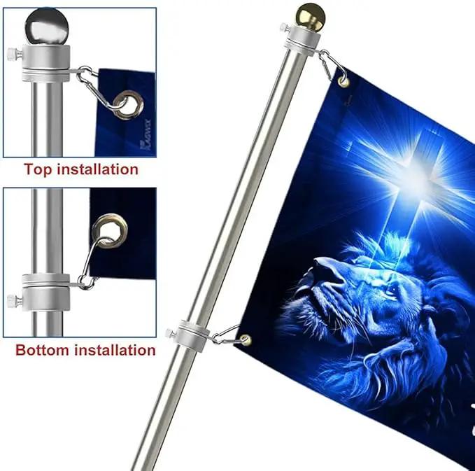American Flag-Jesus Christ Grommet Flag Way Maker Miracle Worker DDH1349GF, 3x5 ft., No Flag Pole Rings-USA Heavy Duty Flags Canvas Cotton-Durable Indoor Outdoor Flag by GreenHaven Gardens