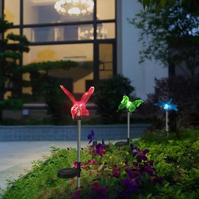 Anordsem Solar Lights Outdoor Decorations: Garden Stake Light Waterproof for Yard Decor Outside - LED Dragonfly Hummingbird Butterfly Lamp for Patio Pathway Home by GreenHaven Gardens