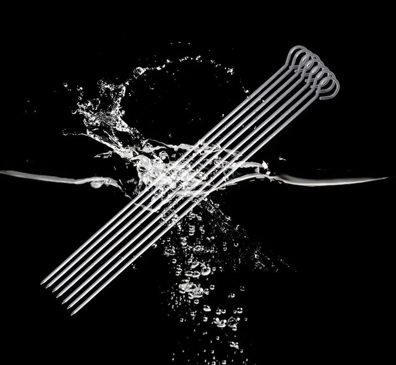 14 Inch Long Square kebab skewers,BBQ Stainless Steel Skewers,12 Pack (BBQ Skewers Square 14inch-12p)