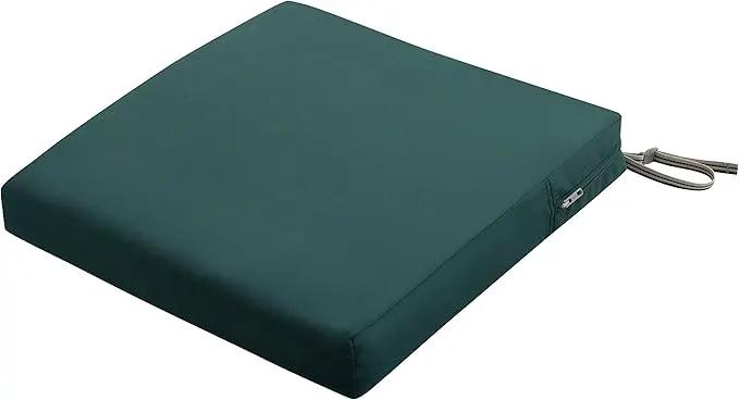Classic Accessories 62-008-MGREEN-EC Ravenna Seat Cushion, 19x19x3 Inch (Pack of 1), Mallard Green, Chair Seat Cushion by GreenHaven Gardens
