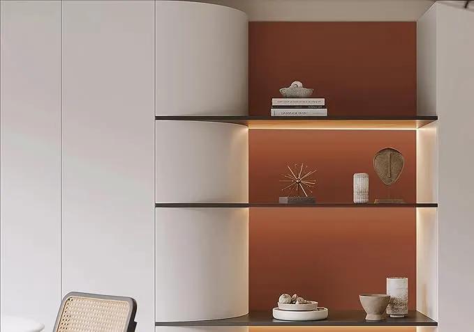 Dimoon 118''x17.7'' Orange Peel and Stick Wallpaper Contact Paper Modern Self Adhesive Wall Paper Removable Renter Friendly Textured Solid Color Shelf Cabinet Vinyl Roll (118''x17.7'',Vermilion) by GreenHaven Gardens
