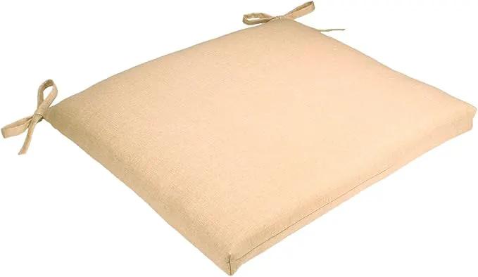 Comfort Classics Set of 4 19W x 17Dx 2H Spun Polyester Outdoor SEAT Cushion in Husk Texture Birch Inc. by GreenHaven Gardens