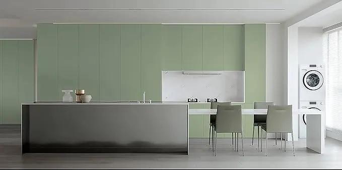 Dimoon 394''x17.3'' Green Skin Peel and Stick Wallpaper Contact Paper Modern Self Adhesive Wall Paper Removable Renter Friendly Textured Solid Color Vinyl Roll (394''x17.3'',Light Green Skin) by GreenHaven Gardens
