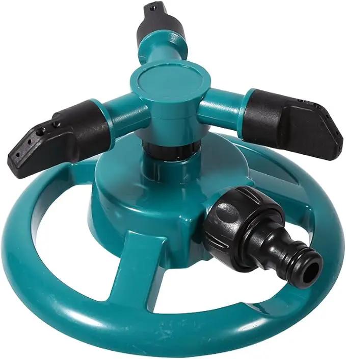 ViaGasaFamido Garden Sprinkler Automatic 360° Circle Rotating Watering Sprinkler Irrigation System Lawn Sprinkler with 3 Nozzle Pipe Hose for Yard Large Area by GreenHaven Gardens
