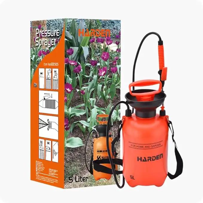 5L Heavy Duty Pressure Sprayer – Stainless Steel Rod & Brass Nozzle – Durable Garden Pump Sprayer for Lawn, Cleaning, Pesticides – Industrial Quality by GreenHaven Gardens