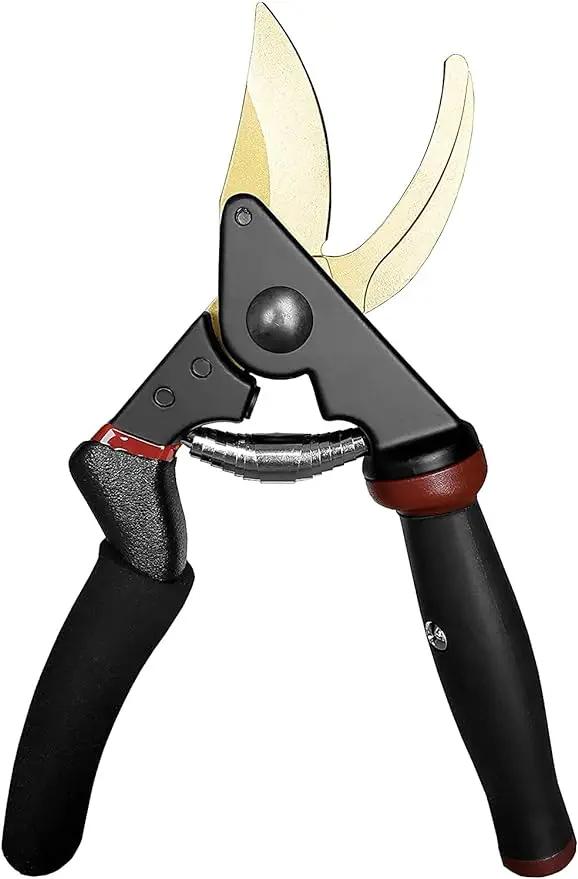 gonicc 8.5" Professional Rotating Bypass Titanium Coated Pruning Shears(GPPS-1014), Secateurs, Scissors, Pruners with Heavy Duty SK5 Blade. Soft Cushion Grip Handle for Everyone. by GreenHaven Gardens