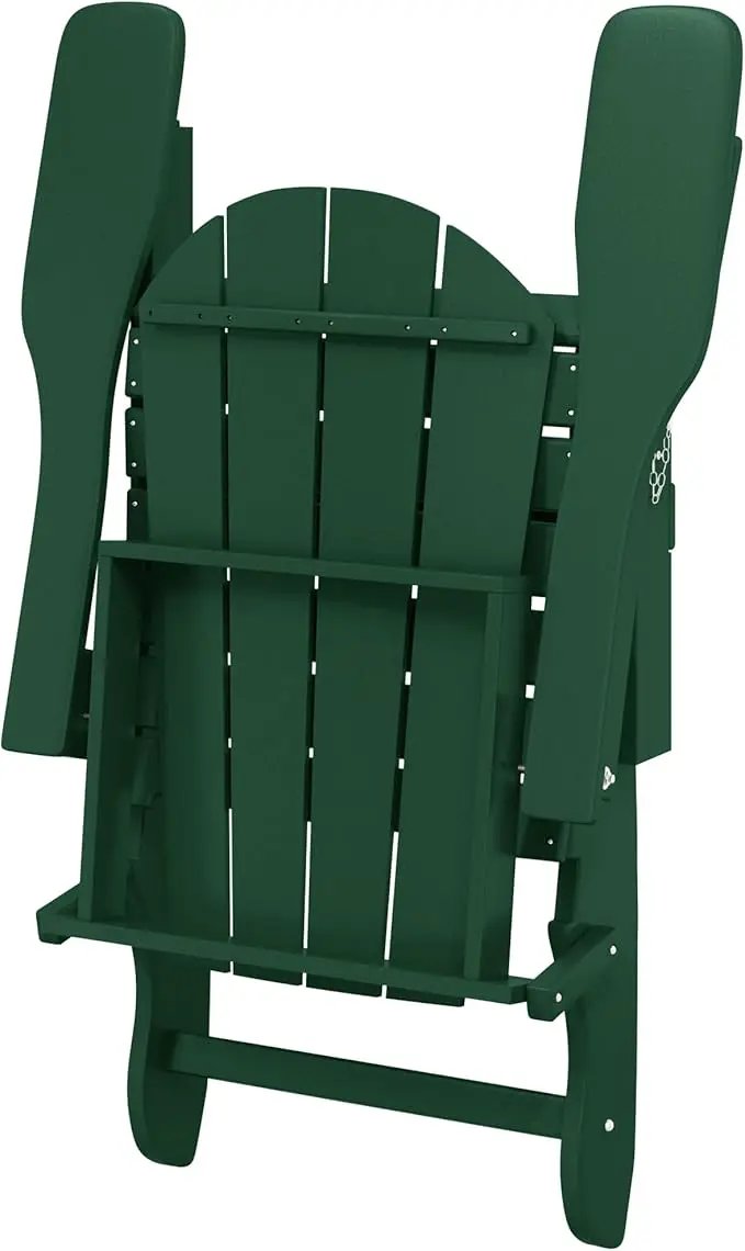 Westin Outdoors Laguna WO Home Outdoor Adirondack Folding Chair Lounger Seat Traditional Retro Home Furniture for Beach, Balcony, Backyard, Lawn, Patio, Pool, Deck, Garden (Dark Green) by GreenHaven Gardens