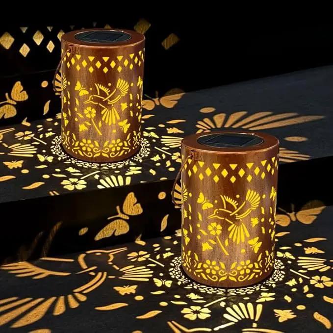 Solar Lanterns Outdoor Waterproof Hummingbird Garden Decor Birthday Gifts for Women Mom Grandma Hanging Solar Lights Lantern Metal Decoration Outside for Yard, Patio, Backyard, Porch by GreenHaven Gardens