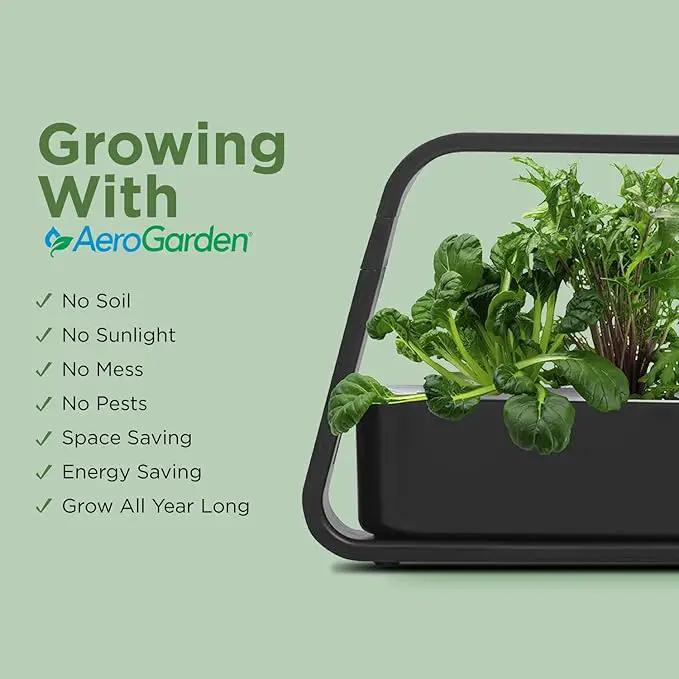 AeroGarden Sprout - Indoor Garden with LED Grow Light, Black by GreenHaven Gardens