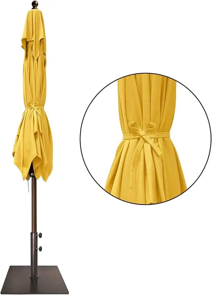 EliteShade USA 10-Year-Non-Fading 6x6Ft Square Market Umbrella Patio Outdoor Table Umbrella with Ventilation, Sunflower Yellow by GreenHaven Gardens