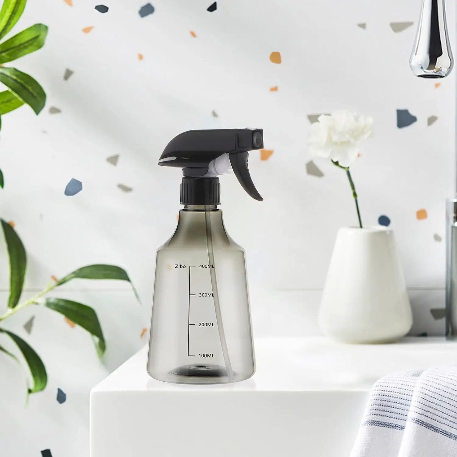 driew Plant Mister Spray Bottle, 2 Pack 13.6oz 400ML Plant Mister Water Spray Bottle with Scale for Plants Misting Bottle Water Fine Mist,Grey by GreenHaven Gardens