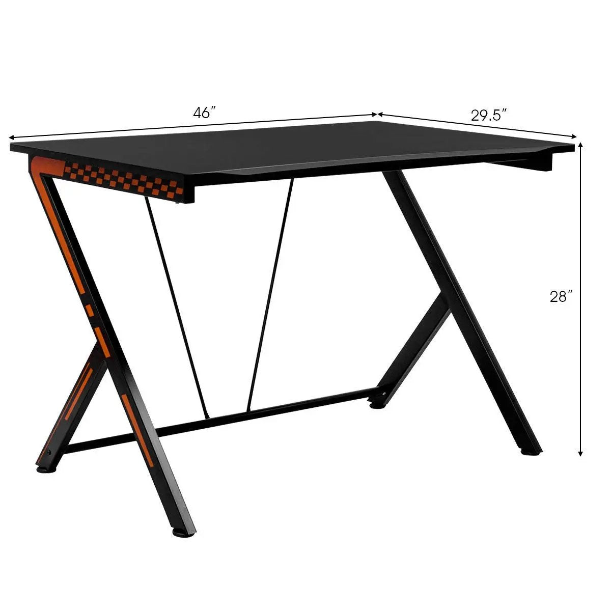 Home Office Modern Ergonomic Study Computer Desk for Small Space by DirectDeals