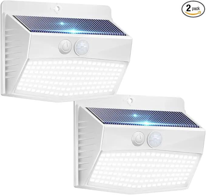 [2 Packs] Solar Lights Outdoor Motion Sensor, Solar Security Lights with 3 Lighting Modes Solar Wall Lights Waterproof Solar Powered Lights for Garden Fence Yard Deck, White by GreenHaven Gardens