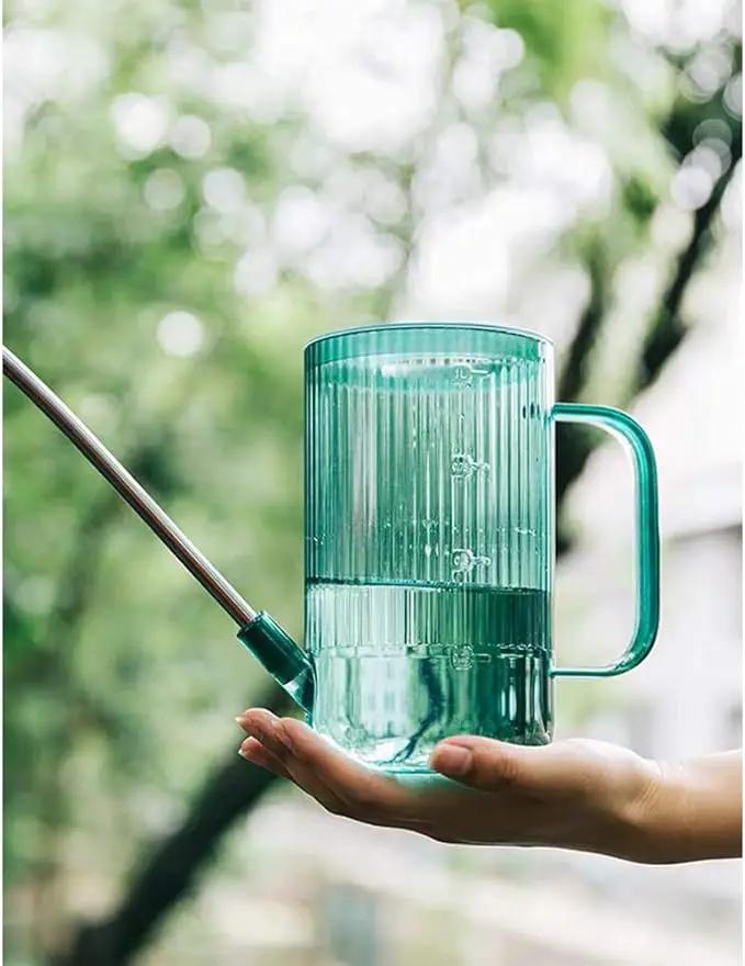 Long Spout Watering Can Indoor, Small Watering Cans for House Plants, Flowers, Succulents 33.8oz(Green) by GreenHaven Gardens
