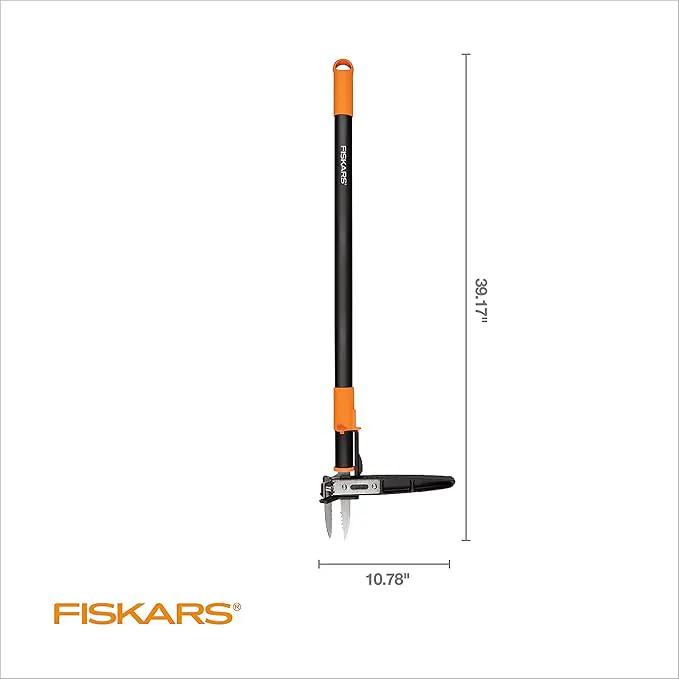 Fiskars 3-Claw Stand Up Weed Puller Tool, Gardening Weeder, Hand Weeding Tool with 39" Long Ergonomic Handle with Easy-Eject Mechanism by GreenHaven Gardens