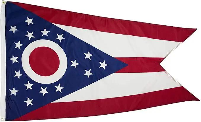 FlagSource Ohio Nylon State Flag, Made in the USA, 3x5' by GreenHaven Gardens