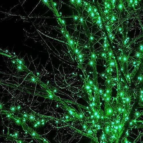 SANJICHA 2-Pack 66FT 200LED Green St. Patrick's Day Lights for Indoor/Outdoor, Super Bright Plug in Fairy Lights, Waterproof String Lights for Festive Decorations St Patrick's Day Garden Tree by GreenHaven Gardens