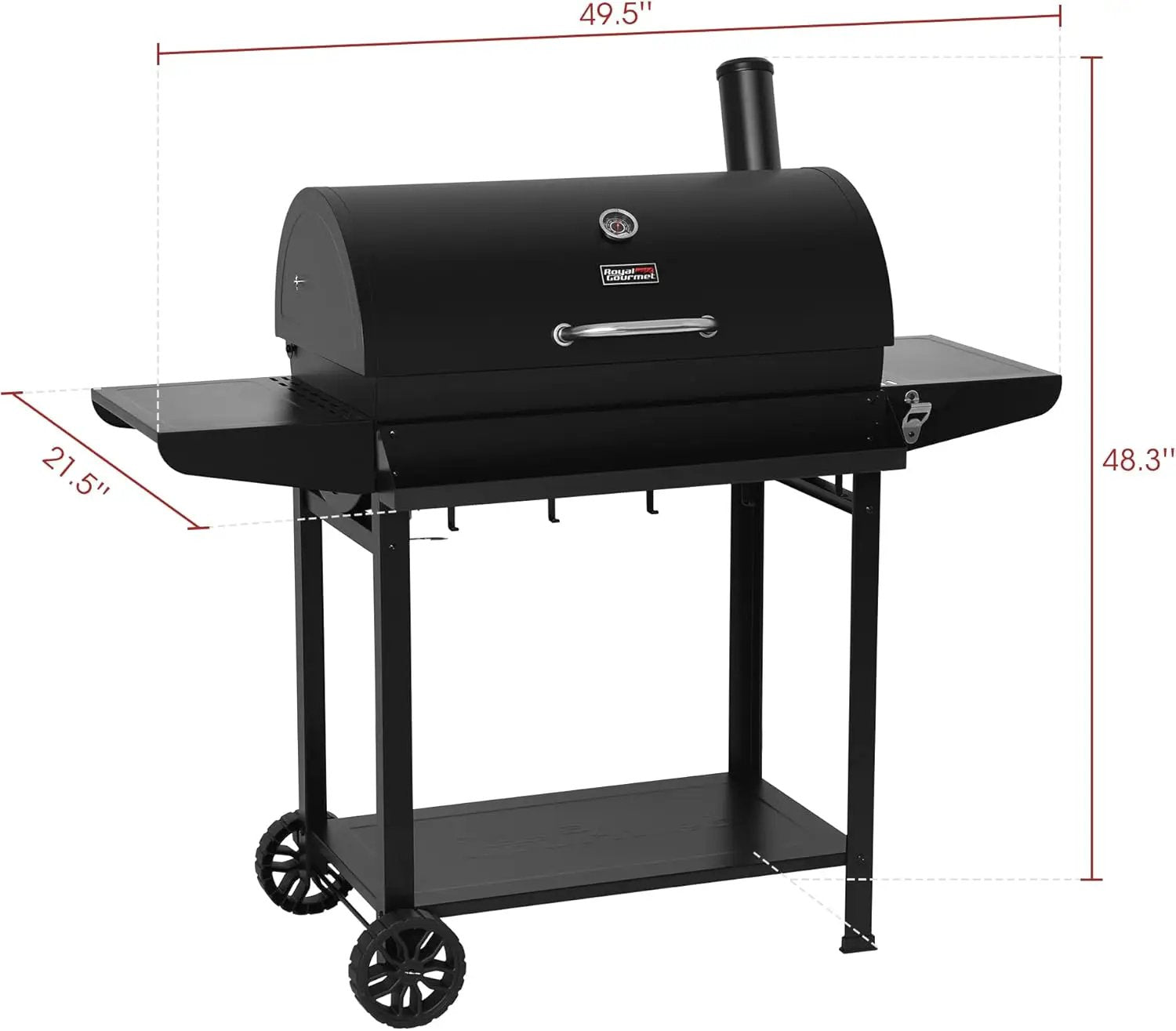 Royal Gourmet CC1830T 30-Inch Barrel Charcoal Grill with Warming Rack & Front Storage Basket, Outdoor BBQ Grill with 627 sq. in. Grilling Area for Backyard Barbecue Cooking Party, Black by GreenHaven Gardens