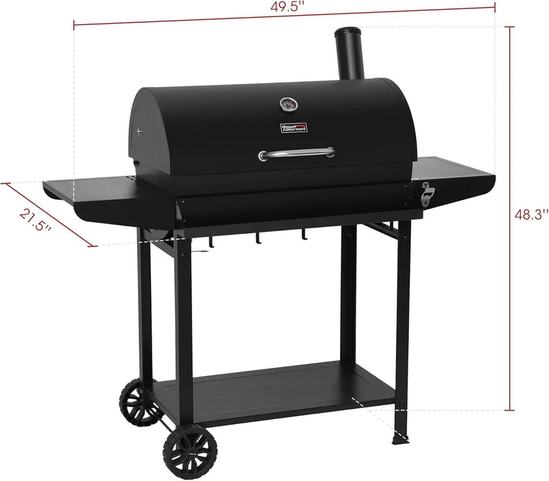 Royal Gourmet CC1830T 30-Inch Barrel Charcoal Grill with Warming Rack & Front Storage Basket, Outdoor BBQ Grill with 627 sq. in. Grilling Area for Backyard Barbecue Cooking Party, Black by GreenHaven Gardens