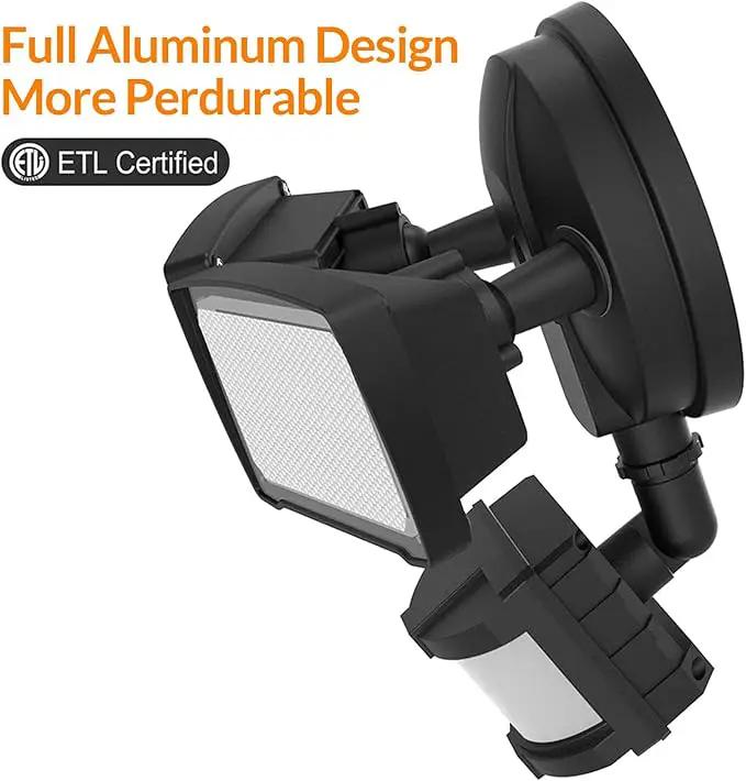LEPOWER LED Security Lights Motion Sensor Light Outdoor, 30W 3200LM Motion Security Light, 5500K, IP65 Waterproof, 2 Head Motion Detector Flood Light for Garage, Yard, Porch, Black (Not Solar Powered) by GreenHaven Gardens