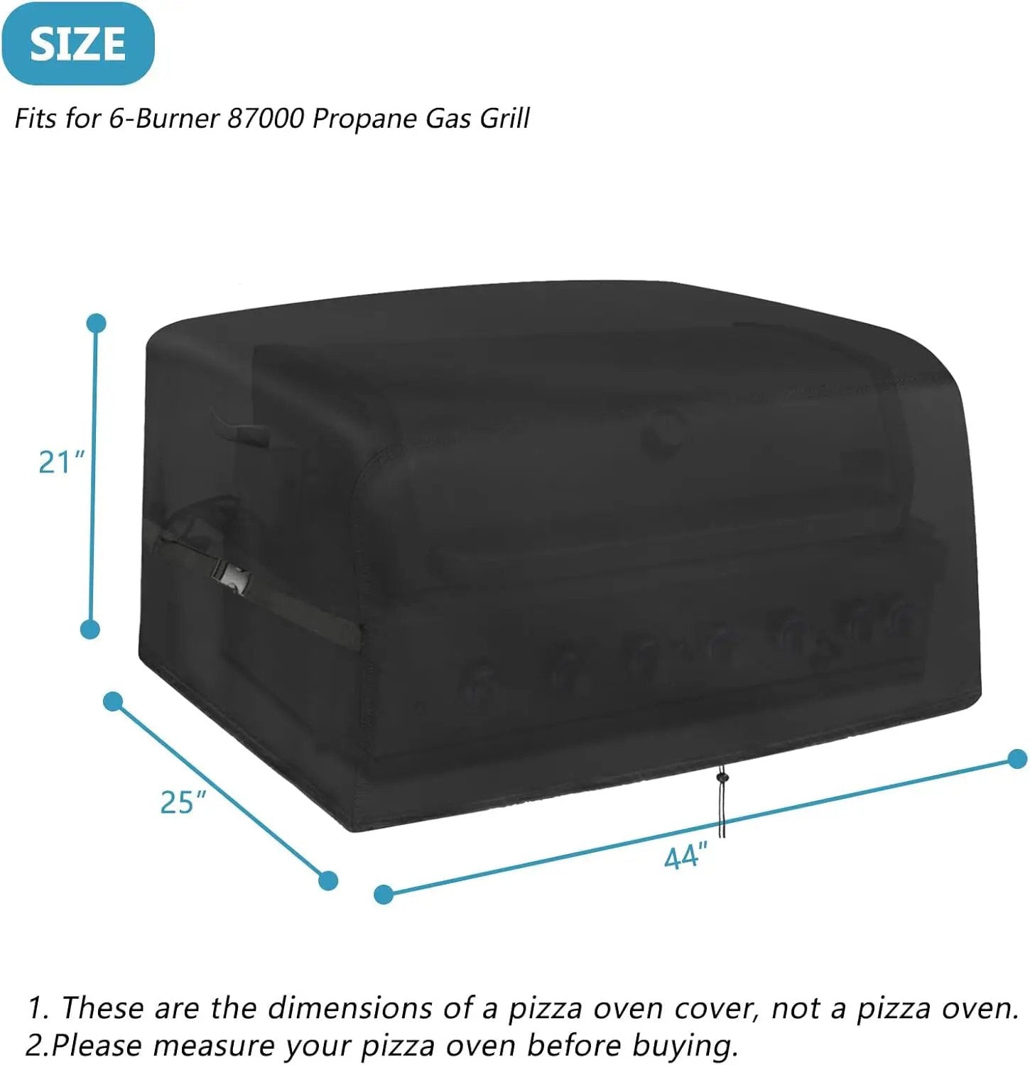 Kingling Grill Cover Fits for 6-Burner 87000 Propane Gas Grill, 44 inch Waterproof & UV Resistant Outdoor Griddle Cover Table Top Outdoor Grill Accessories - 44" L x 25" W x 21" H by GreenHaven Gardens