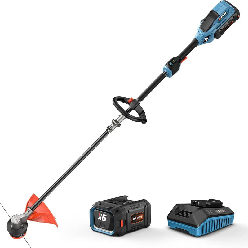 SENIX String Trimmer Cordless, X6 60V Max* 16-Inch Weed Wacker & Edger, Brushless, Variable Speed, Aluminum Shaft, Bump Feed, 3.0 Ah Lithium-ion Battery and Charger Included (GTX6-M) by GreenHaven Gardens