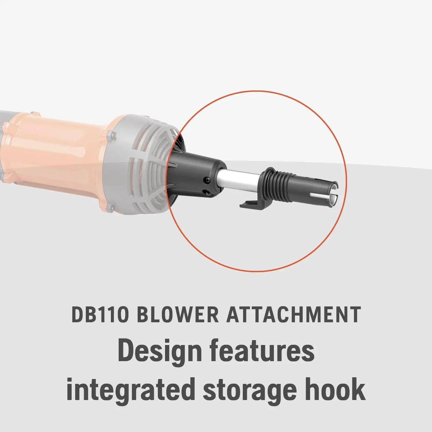 Husqvarna DB110 Leaf Blower Attachment, FLXi Compatible Battery Powered Leaf Blower Attachment, Hook Included for Easy Storage by GreenHaven Gardens