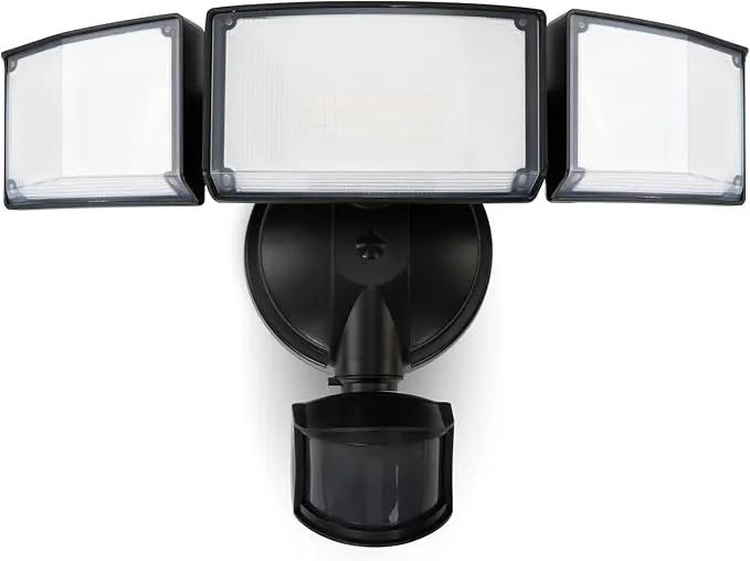 LUTEC 72W 7500LM LED Security Lights Motion Sensor Light Outdoor, 5000K Daylight, IP65 Waterproof, Dusk to Dawn, 3-Head Motion Detected Flood Light for Garage, Yard, Porch(Black) by GreenHaven Gardens
