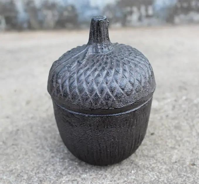 Garden Decoration Pine Cone Cast Iron Key Hider Stone Diversion Safe Key Outside Hider Hide-A-Key Holder Safely Hiding Your Spare Keys for Outdoor Garden or Yard, Geocaching by GreenHaven Gardens