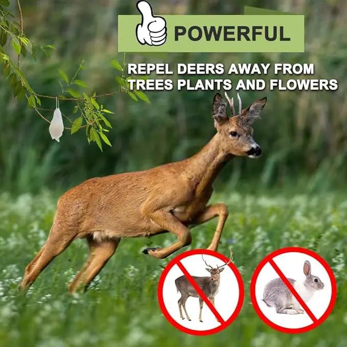 Deer Repellent, Rabbit Repellent Outdoor, Deer Deterrent for Plants, Keep Rabbits Out of Backyard, Deer and Rabbit Repellant, Deer Repellant Balls for Flowers Shrubs & Trees-10 Packs by GreenHaven Gardens
