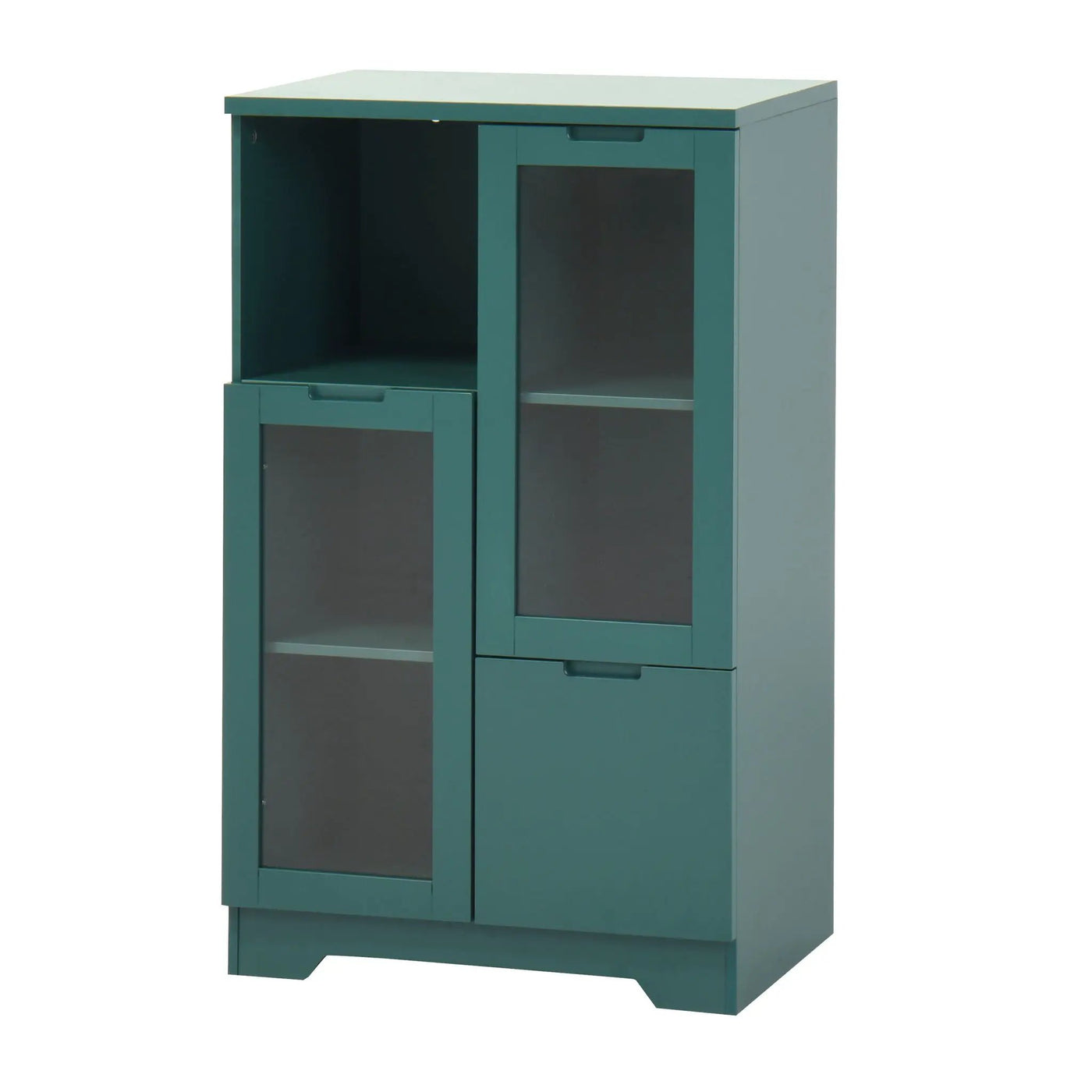 Modern Cabinet With Glass Doors And Drawer by HouseOfZazla