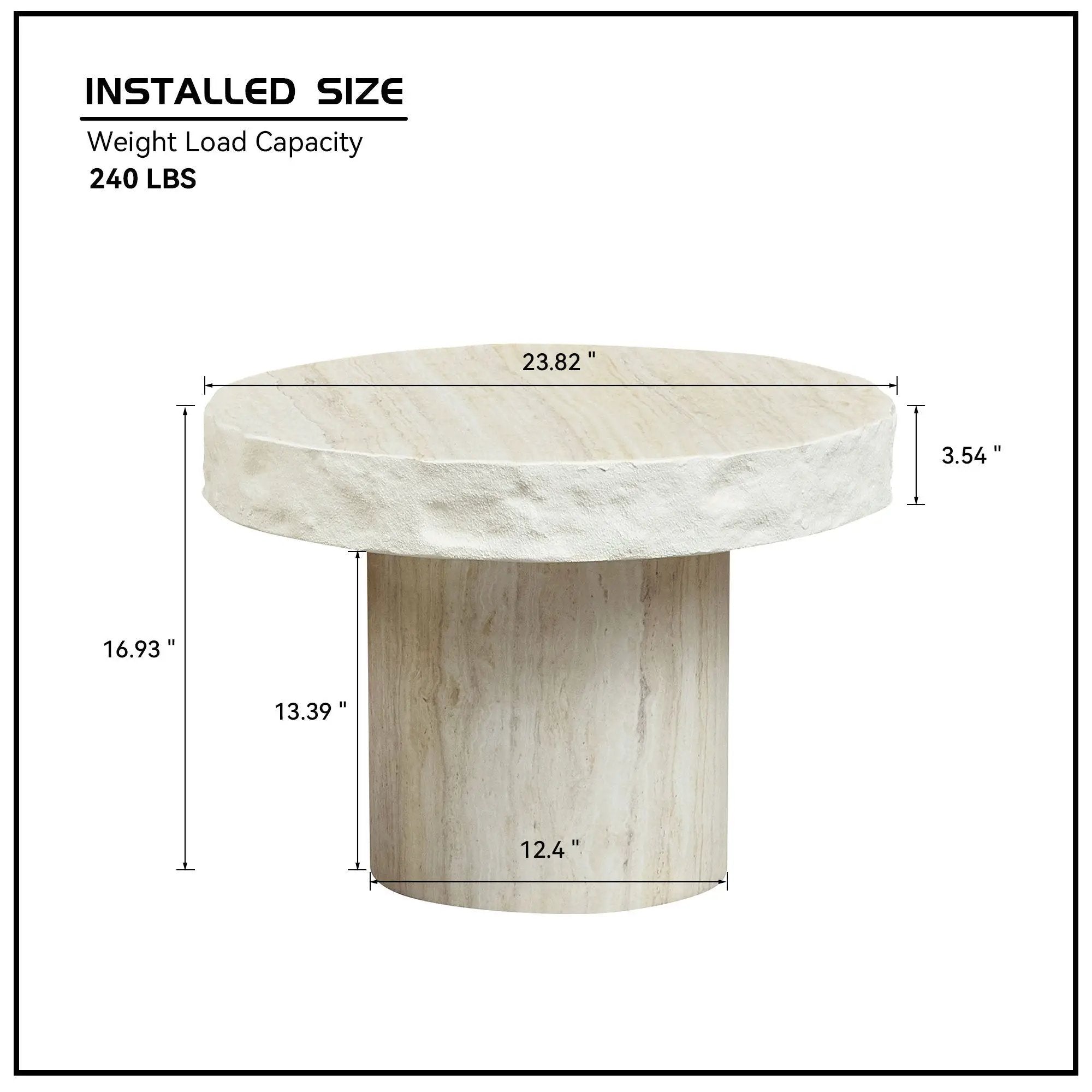 23.82 Inch Faux Mars Textural Patterns Coffee Table by HouseOfZazla