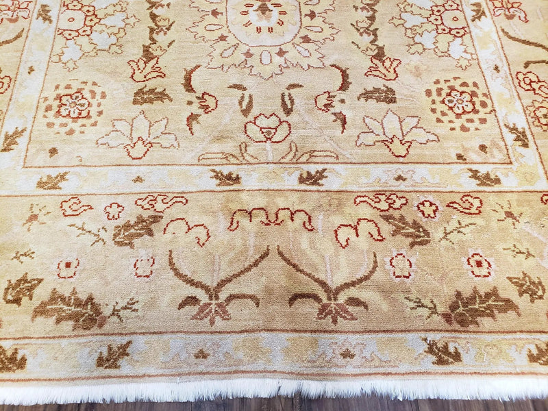 Vintage Turkish Oushak Area Rug 6x9, Wool Hand-Knotted by Jewel Rugs