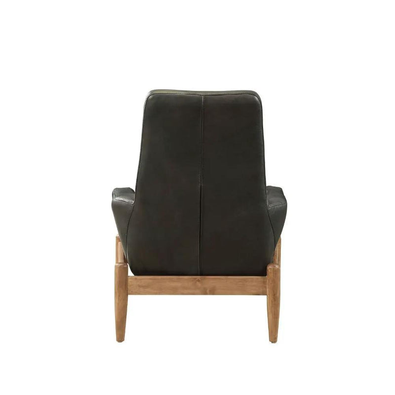 Dolphin - Accent Chair - Black Top Grain Leather by Unique Piece Furniture