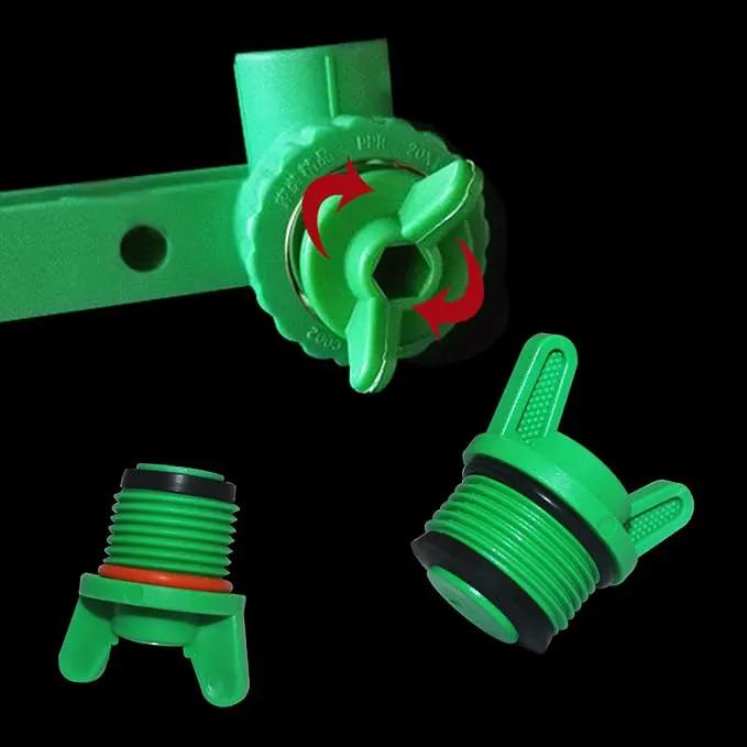 10 Pieces PT Male Thread PPR Pipe Plug Garden Irrigation Tubing Stopper Drain Plugs Caps for Garden Lawn Irrigation Watering Equipment (3/4 inch) by GreenHaven Gardens