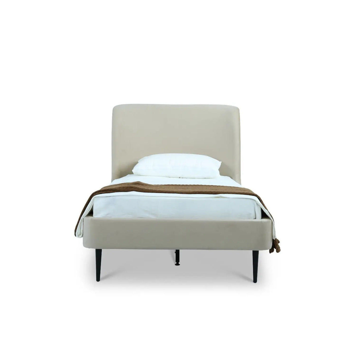 Heather - Upholstered Bed With Curved Headboard by HouseOfZazla