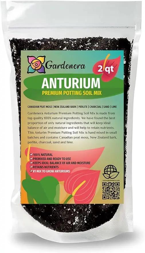 Organic Anthurium Potting Mix by Gardenera - Nourish Your Plants Naturally - 2 QUARTS by GreenHaven Gardens