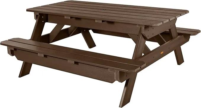 Highwood Hometown Picnic Table, 6 Foot, Weathered Acorn by GreenHaven Gardens