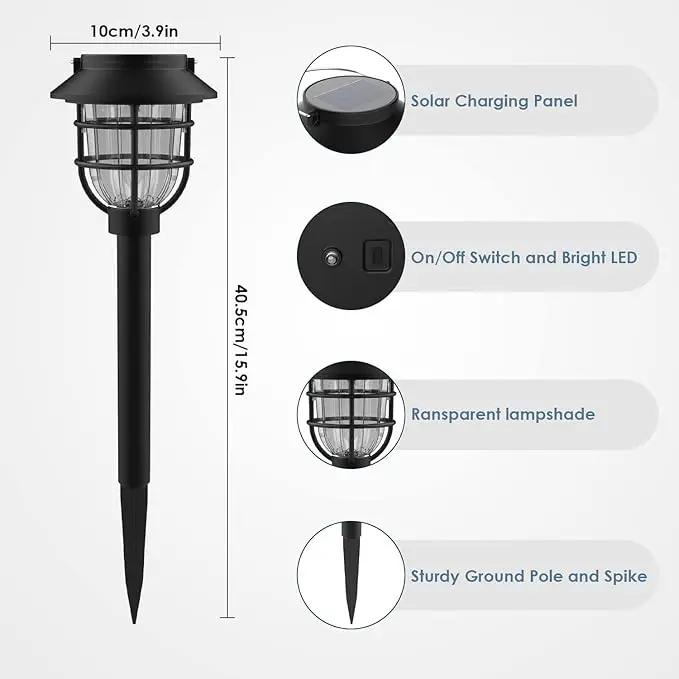 6 Pack Solar Pathway Lights Outdoor - Bright Solar Powered Garden Lights with Warm White LED, Auto On/Off Waterproof Path Lights Decorative, Landscape Lighting for Yard Patio Walkway Driveway by GreenHaven Gardens