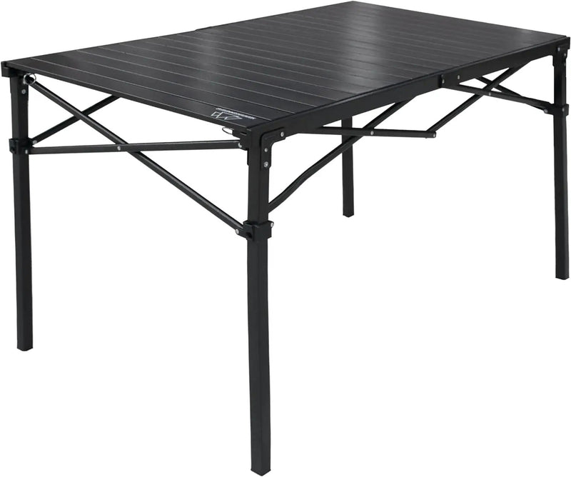 Heavy-Duty Roll-Top Table for Camping (Large) - Portable Aluminum-Top Folding Table with Steel Frame by Caddis Sports by GreenHaven Gardens