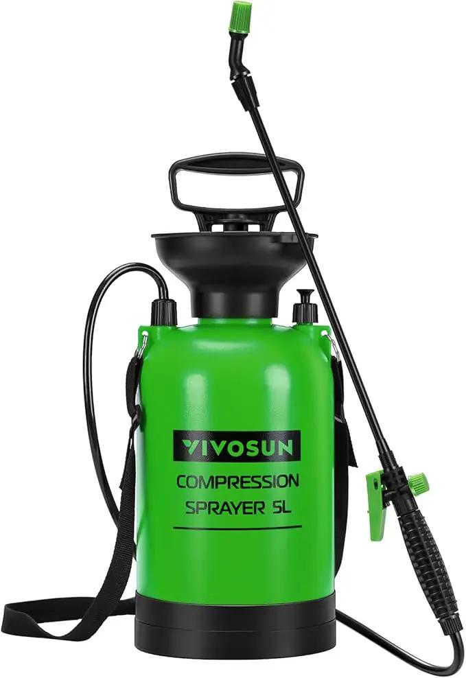 VIVOSUN 1.35-Gallon Pump Sprayer, Pressurized Lawn & Garden Sprayer with Adjustable Shoulder Strap, for Plants Spraying, Garden Watering and Household Cleaning by GreenHaven Gardens