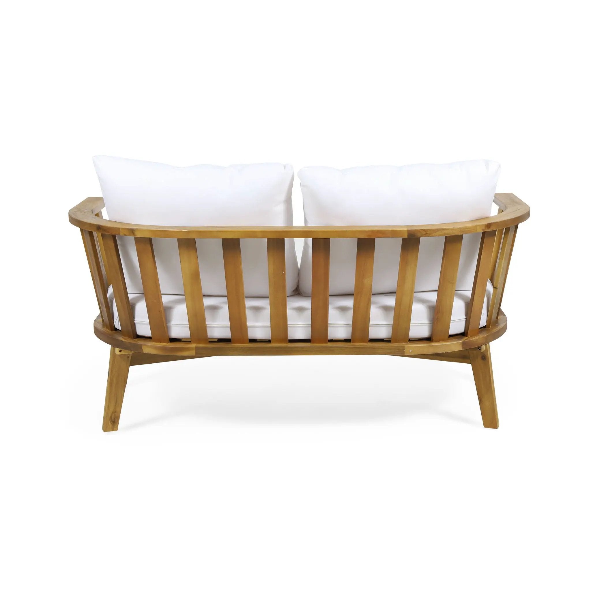 Patio Furniture Set, Outdoor Acacia Wood Patio Club Chair With Table by HouseOfZazla