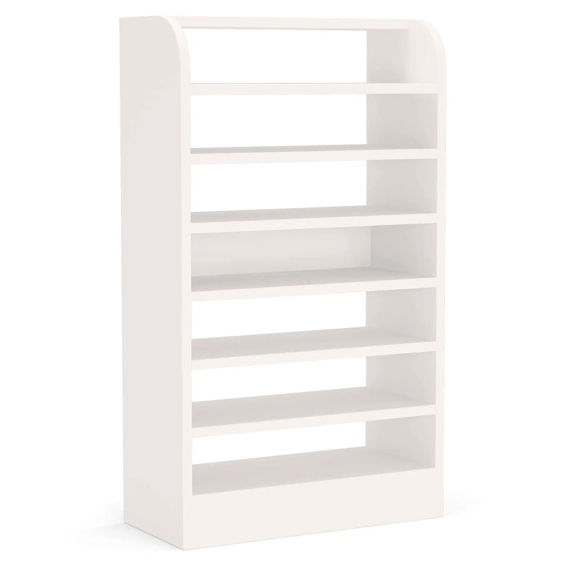 8 Tier Tall Shoe Rack, Wooden Shoe Storage Cabinet, Entryway Organizer - White by HouseOfZazla