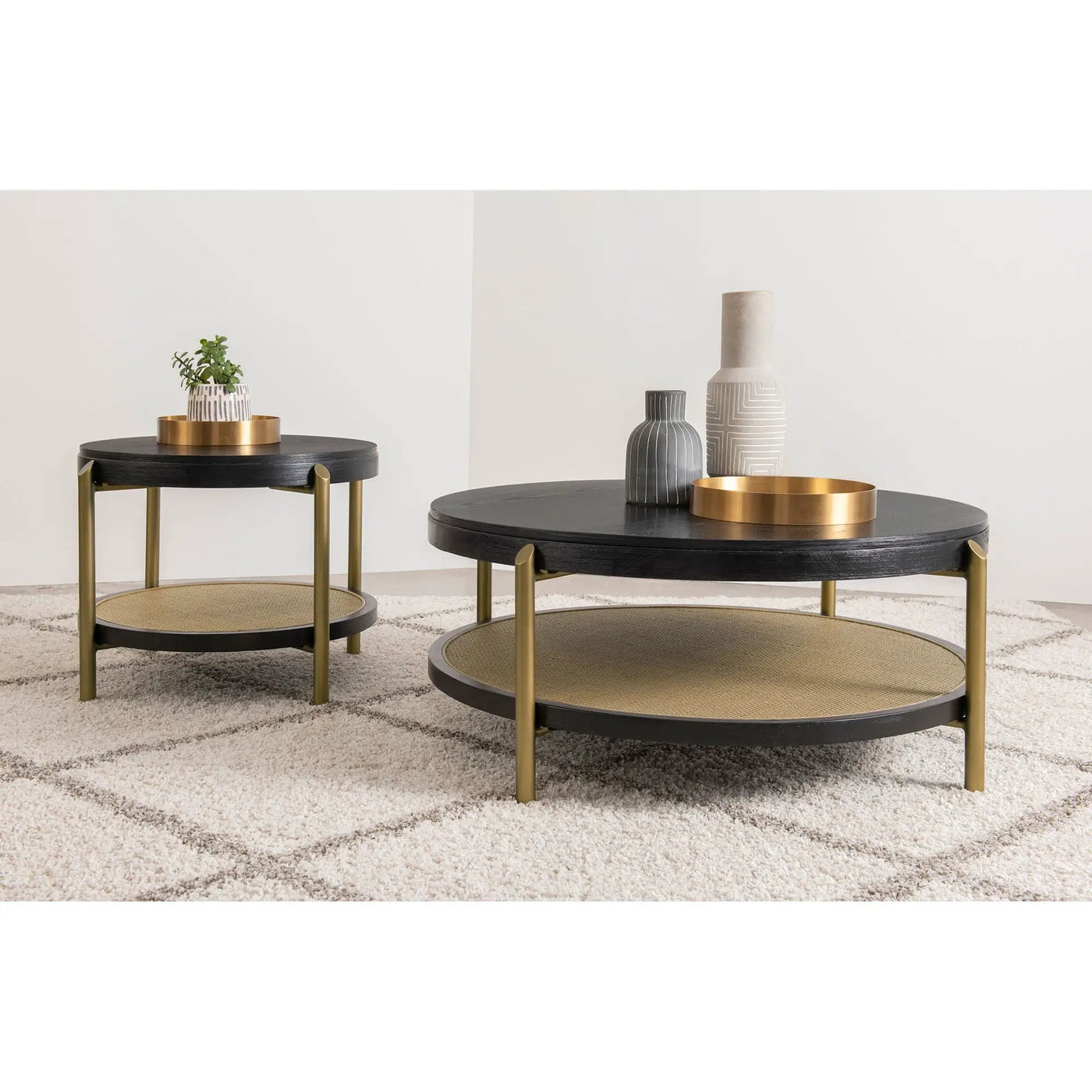 Benson - Round Table With Storage Shelf by HouseOfZazla