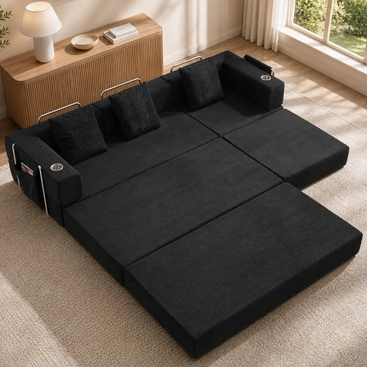 108" Modular Sectional Sofa with L-Shape Chaise by HouseOfZazla